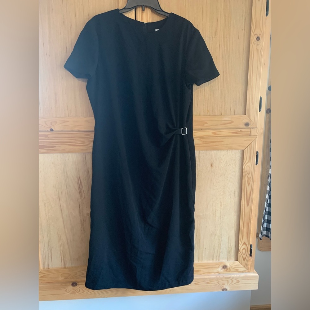 Bedford Fair Lifestyles Minimalist LBD Little Black Dress Sz 18